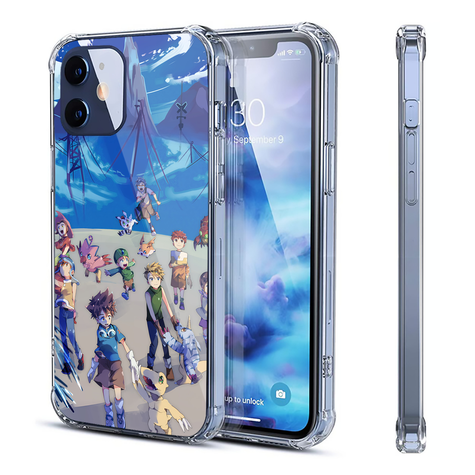 （画像用） Digimon デジタルモンスター/デジモン 【iPhone 12シリーズ対応】透明スマホケース（クリアソフトケース）